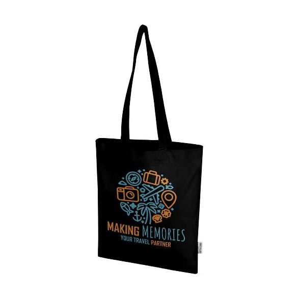 Madras Blend 140 g/m² GRS recycled cotton tote bag 7L