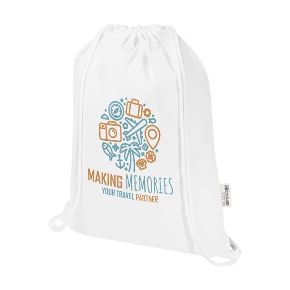 Oregon Blend 140 g/m² GRS recycled drawstring bag 5L