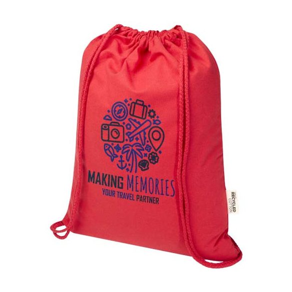 Oregon Blend 140 g/m² GRS recycled drawstring bag 5L