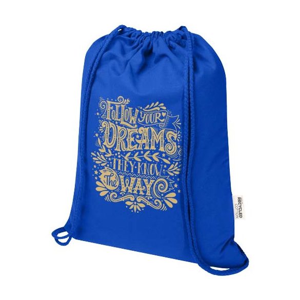 Oregon Blend 140 g/m² GRS recycled drawstring bag 5L