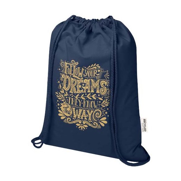 Oregon Blend 140 g/m² GRS recycled drawstring bag 5L
