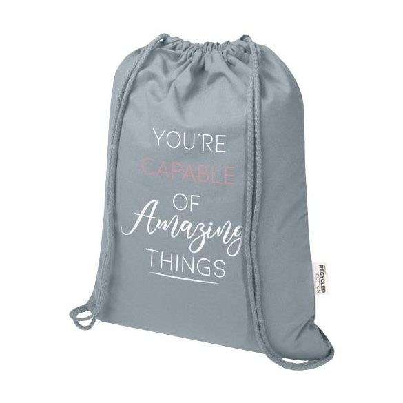 Oregon Blend 140 g/m² GRS recycled drawstring bag 5L