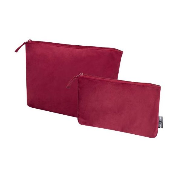 Swift GRS recycled velvet toiletry bag set