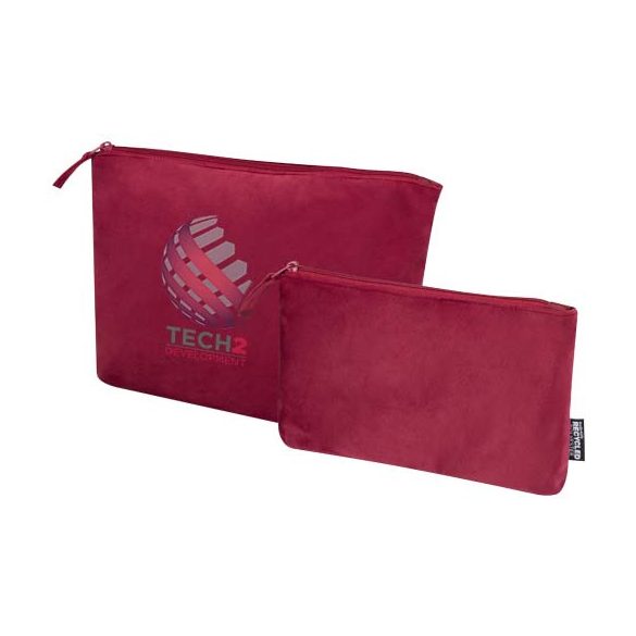 Swift GRS recycled velvet toiletry bag set