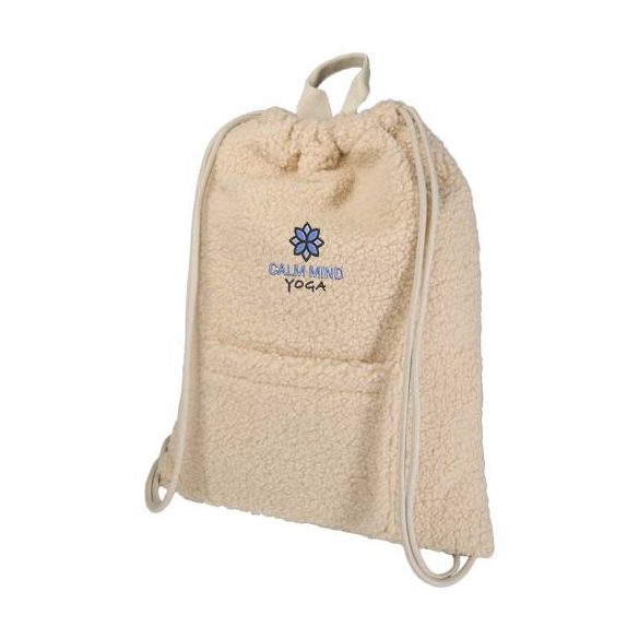 Bear GRS recycled sherpa drawstring backpack 9L