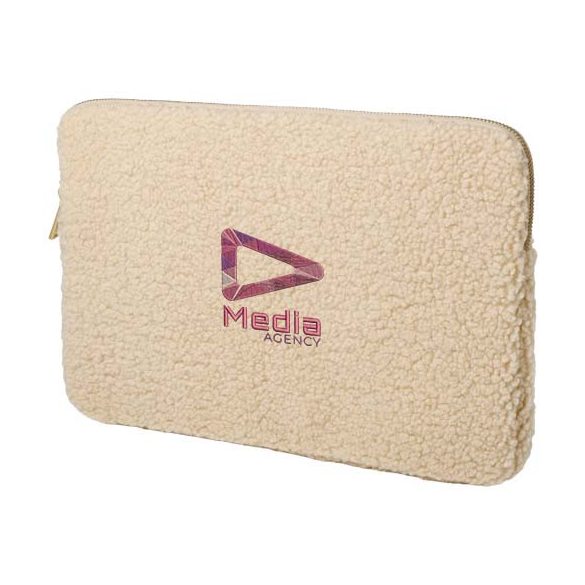 Bear 13" GRS recycled sherpa laptop sleeve 2L