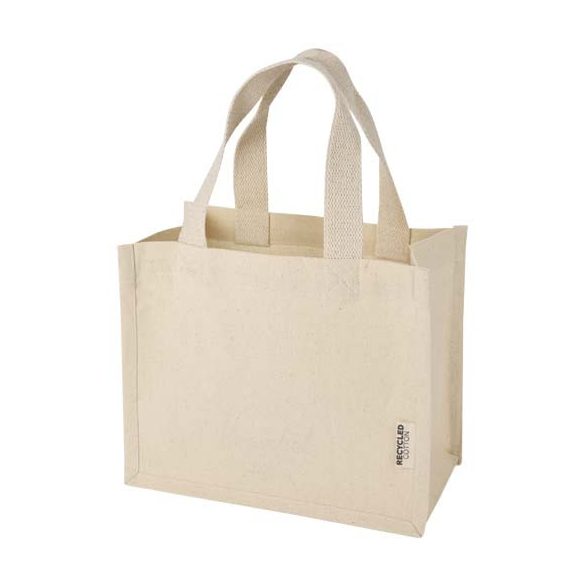 Odessa 220 g/m² GRS recycled cotton mini gusset tote bag 9L