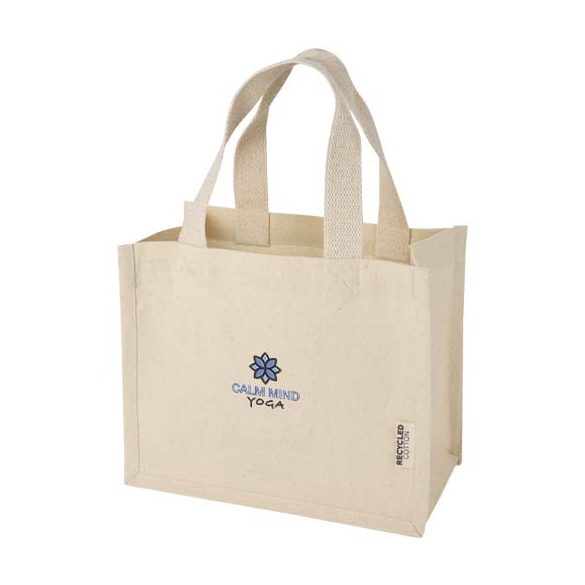 Odessa 220 g/m² GRS recycled cotton mini gusset tote bag 9L