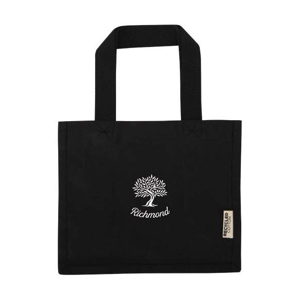 Odessa 220 g/m² GRS recycled cotton mini gusset tote bag 9L