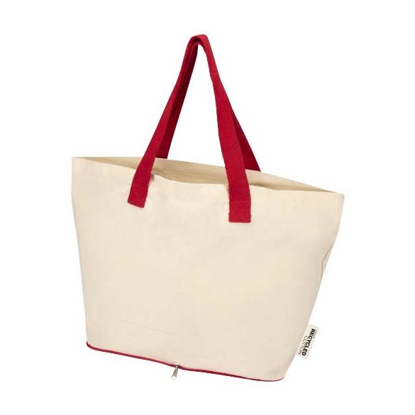 Sierra 140 g/m² GRS recycled foldable cotton tote bag 7L