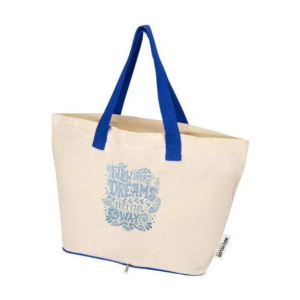 Sierra 140 g/m² GRS recycled foldable cotton tote bag 7L