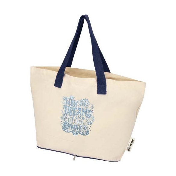 Sierra 140 g/m² GRS recycled foldable cotton tote bag 7L