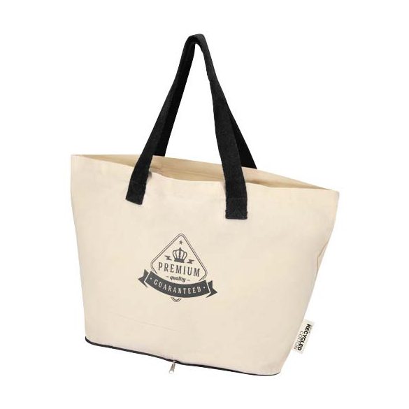Sierra 140 g/m² GRS recycled foldable cotton tote bag 7L