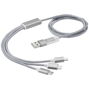 Versatile 3-in-1 charging cable with dual input