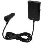   Pilot dual car charger with QC 3.0 dual back seat extended charger