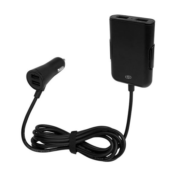 Pilot dual car charger with QC 3.0 dual back seat extended charger