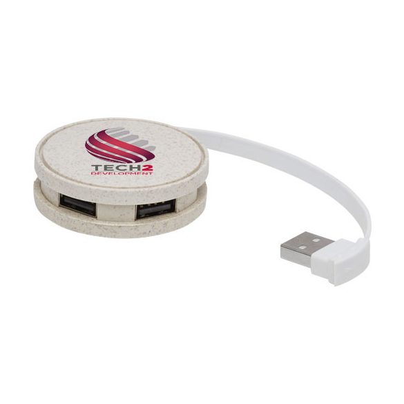 Kenzu wheat straw USB hub