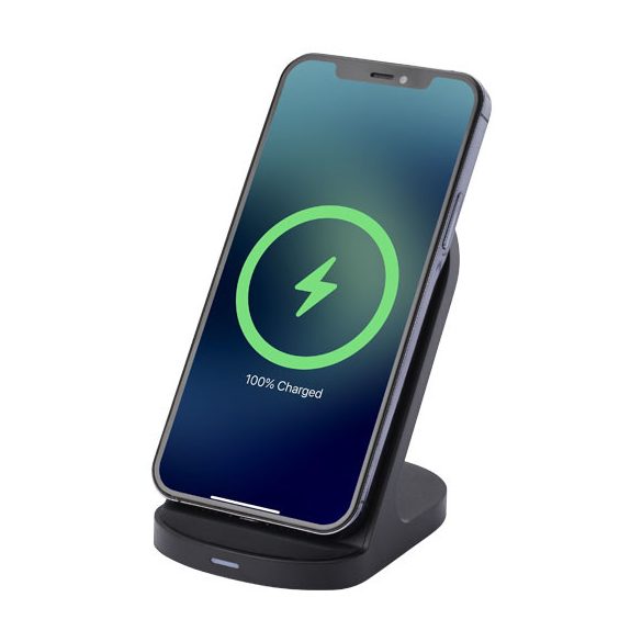 Loop 15W dual coil RCS recycled plastic wireless charging stand
