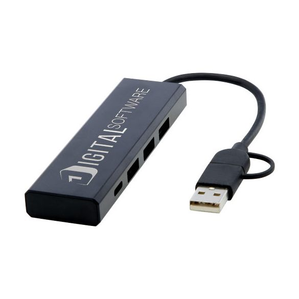 Rise RCS recycled aluminium USB 2.0 hub