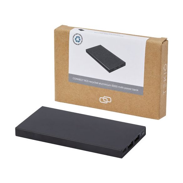 Connect 5000 mAh recycled aluminium power bank 