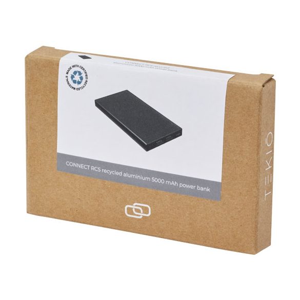 Connect 5000 mAh RCS recycled aluminium power bank 