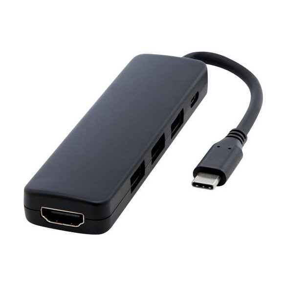 Loop RCS recycled plastic multimedia adapter USB 2.0-3.0 with HDMI port