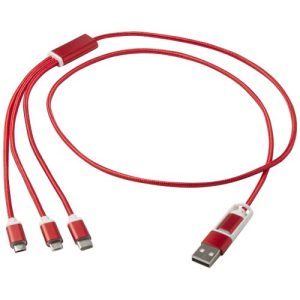 Versatile 5-1 recycled aluminium charging cable