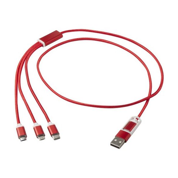 Versatile 5-1 recycled aluminium charging cable