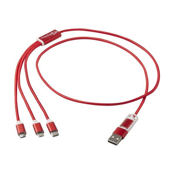 Versatile 5-1 recycled aluminium charging cable