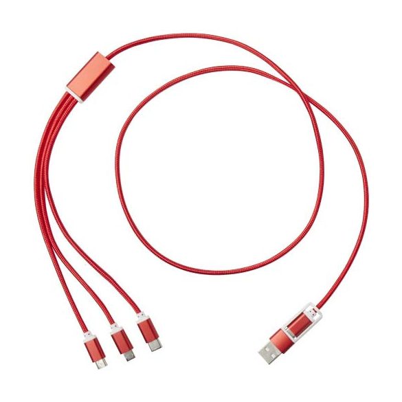 Versatile 5-1 recycled aluminium charging cable