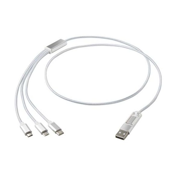 Versatile 5-1 recycled aluminium charging cable