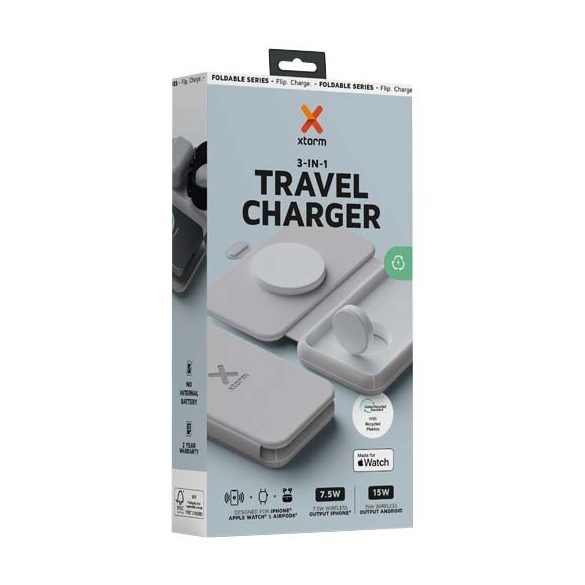 Xtorm XWF31 15W foldable 3-in-1 wireless travel charger