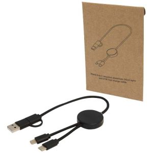 Citala 5-in-1 recycled plastic 30 cm data sync and 27W fast charge cable