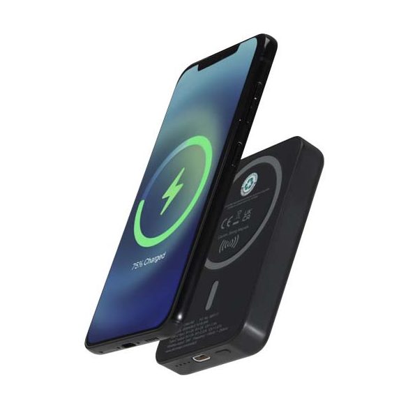 Acrab 5000 mAh 15W magnetic wireless power bank with 20W PD - made from recycled plastic