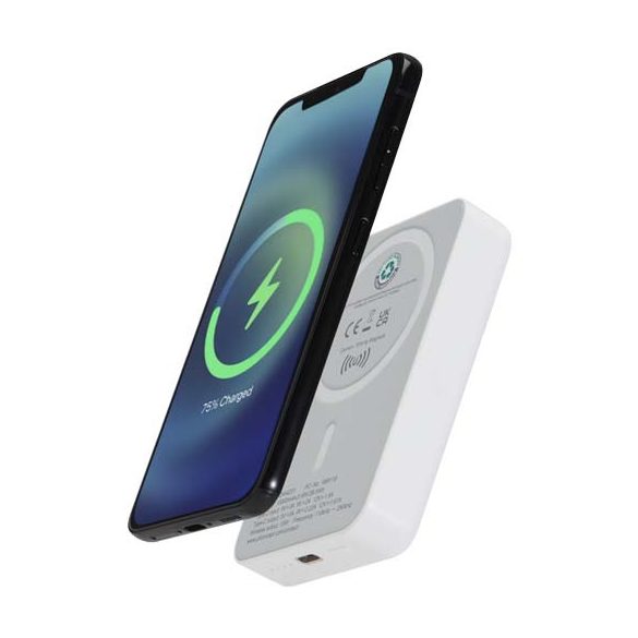 Acrab 10.000 mAh 15W magnetic wireless power bank with 20W PD - made from recycled plastic
