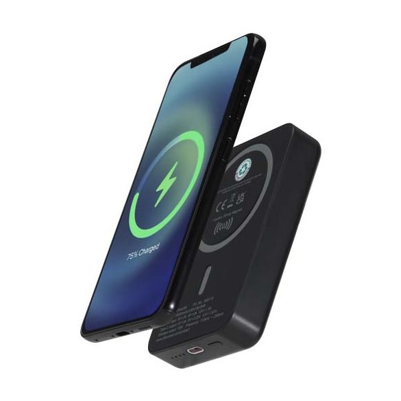 Acrab 10.000 mAh 15W magnetic wireless power bank with 20W PD - made from recycled plastic