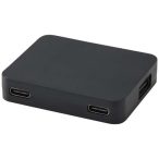   Gaia 4-port USB hub with USB-A and Type-C output and dual input - made from recycled plastic