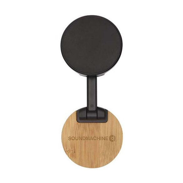 Alcor recycled plastic foldeable magnetic phone stand with bamboo details