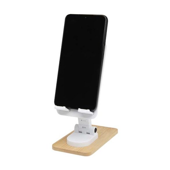 Alfirk recycled plastic foldeable desk phone stand with bamboo details