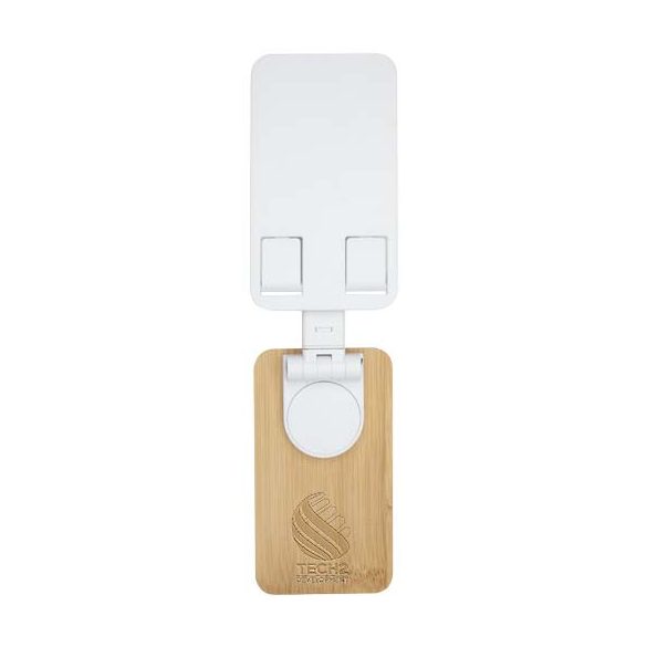 Alfirk recycled plastic foldeable desk phone stand with bamboo details