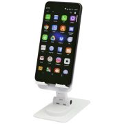   Alhena recycled plastic foldeable phone holder with metal desk stand