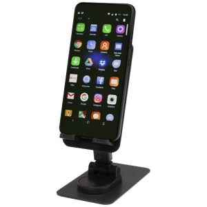 Alhena recycled plastic foldeable phone holder with metal desk stand