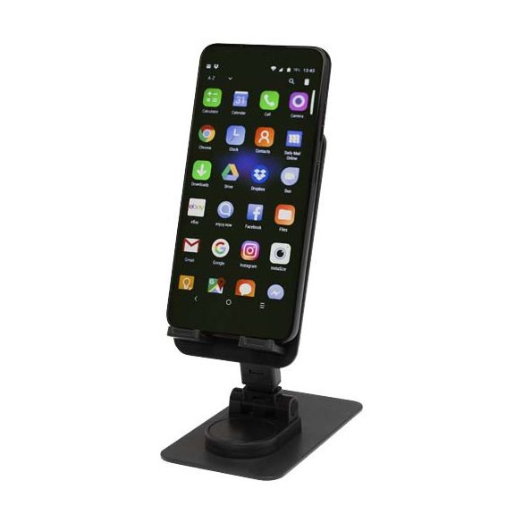 Alhena recycled plastic foldeable phone holder with metal desk stand