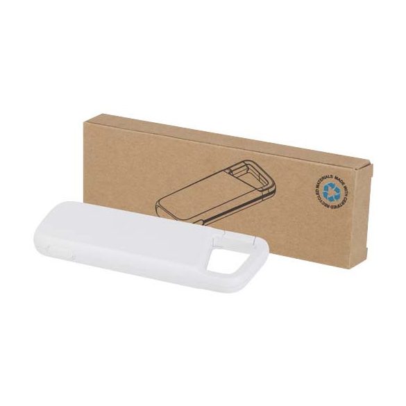 Alkes 5000 mAh 12W recycled plastic water resistant power bank with carabiner