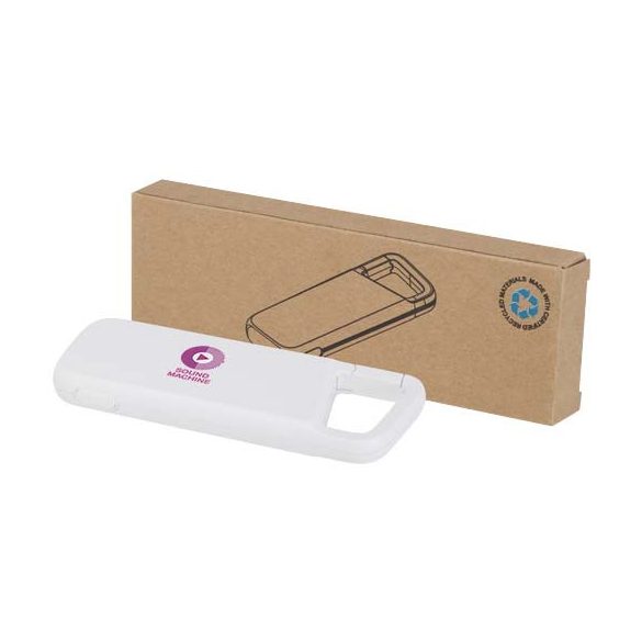 Alkes 5000 mAh 12W recycled plastic water resistant power bank with carabiner