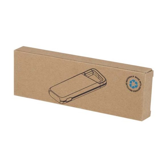 Alkes 5000 mAh 12W recycled plastic water resistant power bank with carabiner