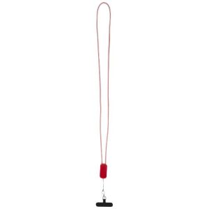 Anser recycled plastic smartphone lanyard with 27W 5-in-1 built-in cable