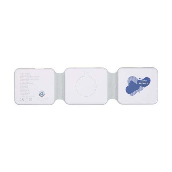 Armus 3-in-1 15W recycled plastic foldable wireless charger