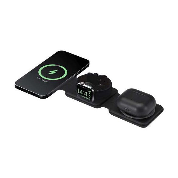 Armus 3-in-1 15W recycled plastic foldable wireless charger