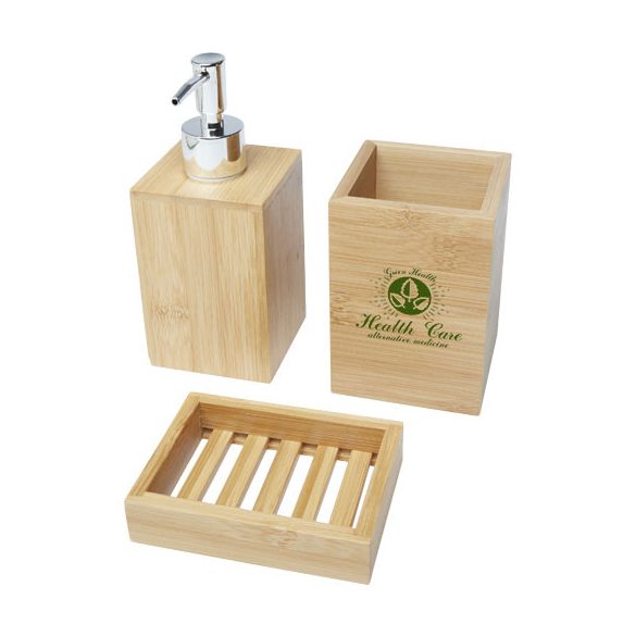 Hedon 3-piece bamboo bathroom set